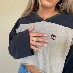 Vintage Ralph Lauren polo crop three-quarter length sleeve T-shirt